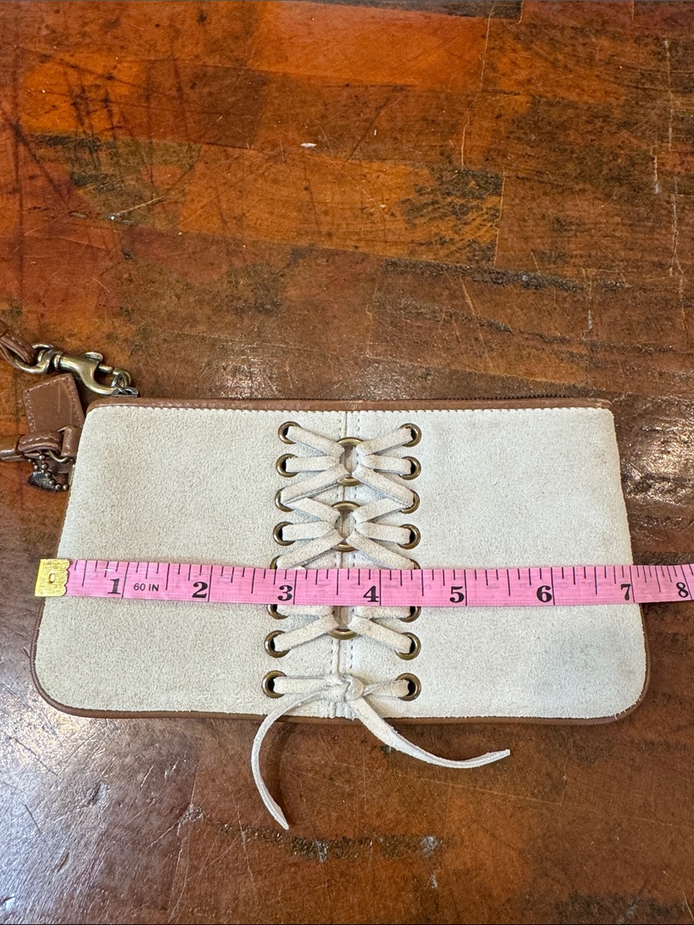 Vintage Coach Suede Corset Laced Wristlet (Style 7139) - Picture 12 of 13